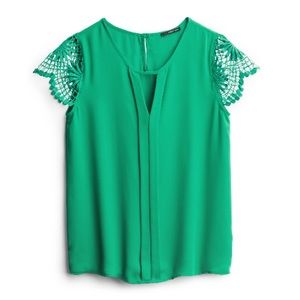 NWT • STITCHFIX CROCHET SLEEVE DETAIL BLOUSE